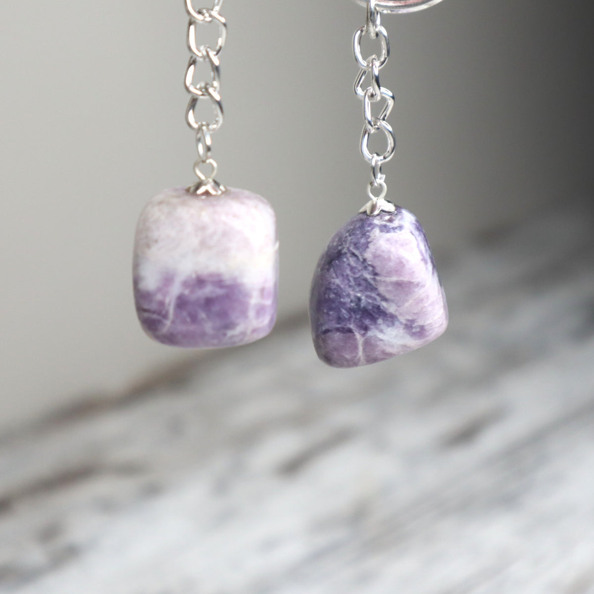 Lepidolite Keychain | Calm, Balance &amp; Emotional Wellbeing