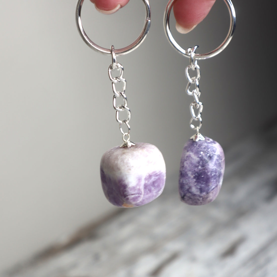 Lepidolite Keychain | Calm, Balance &amp; Emotional Wellbeing