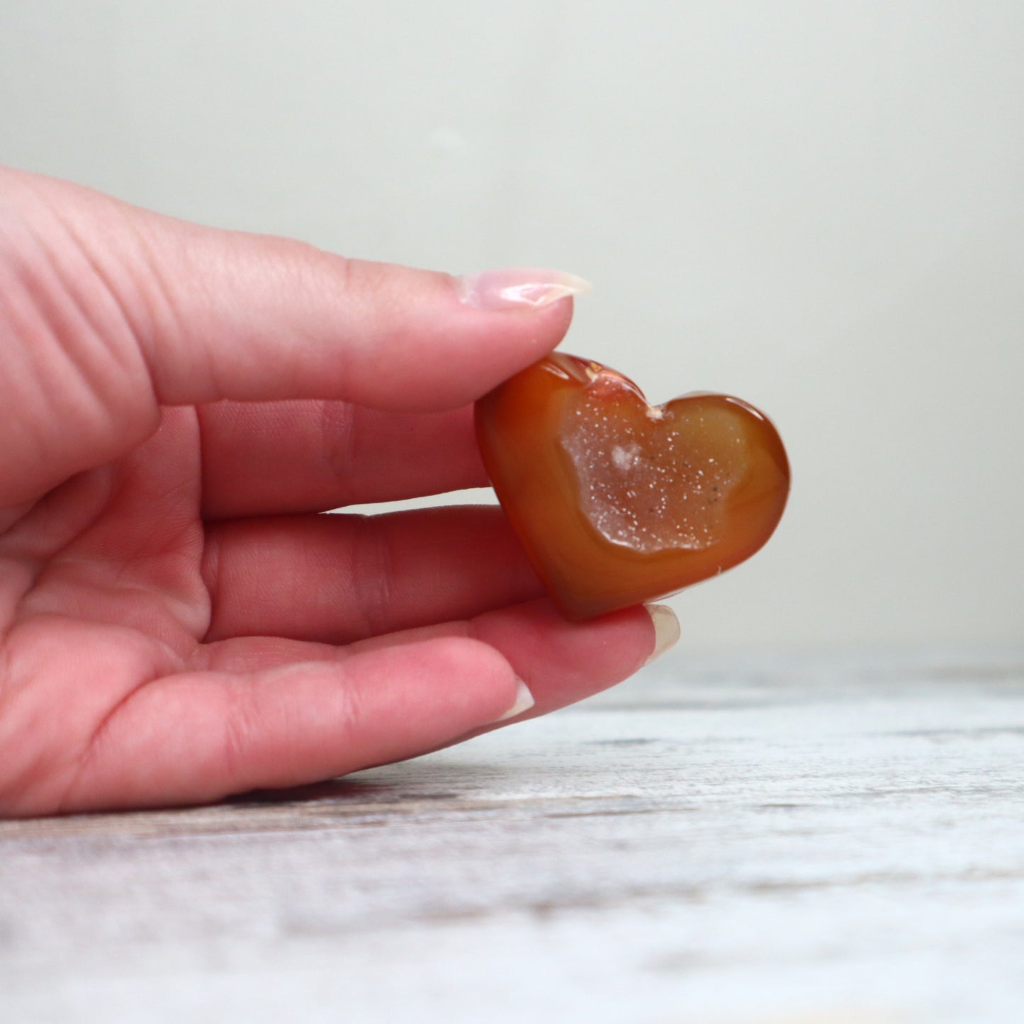 Carnelian Druzy Heart | Confidence, Vitality & Creative Fire
