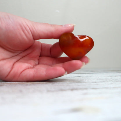 Carnelian Druzy Heart | Confidence, Vitality & Creative Fire