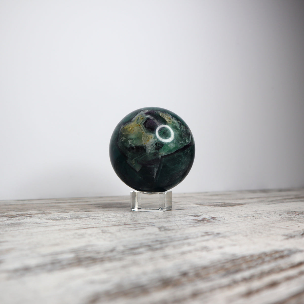 Fluorite Sphere | 1.1kg | Calm, Clarity &amp; Soulful Communication