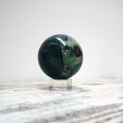 Blue Fluorite Sphere | 1.1kg | Calm, Clarity & Soulful Communication