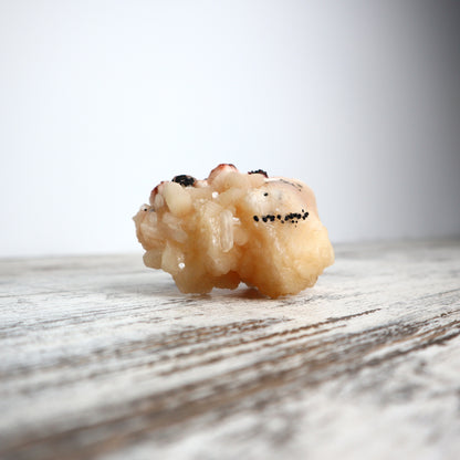 Stilbite on Chalcedony Cluster | Intuitive Peace