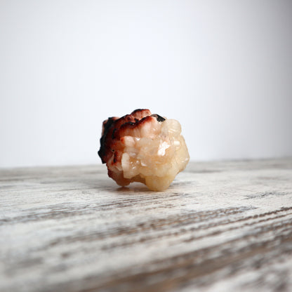 Stilbite on Chalcedony Cluster | Intuitive Peace