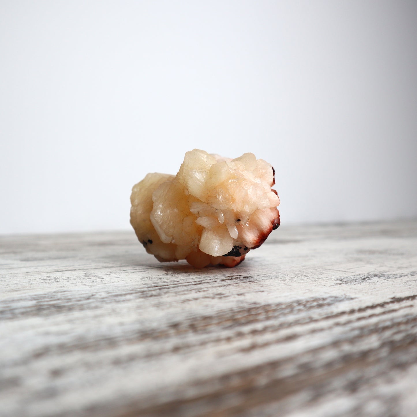 Stilbite on Chalcedony Cluster | Intuitive Peace