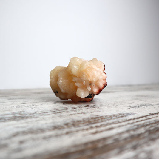 Stilbite on Chalcedony Cluster | Intuitive Peace