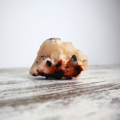 Stilbite on Chalcedony Cluster | Intuitive Peace