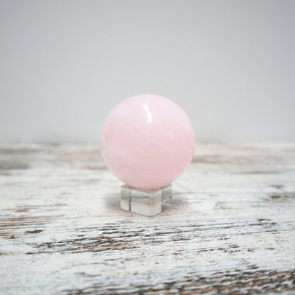 Mangano Calcite Sphere | Emotional Healing + Gentle Heart Energy