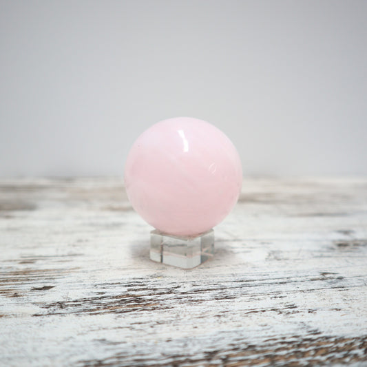 Mangano Calcite Sphere | Emotional Healing + Gentle Heart Energy