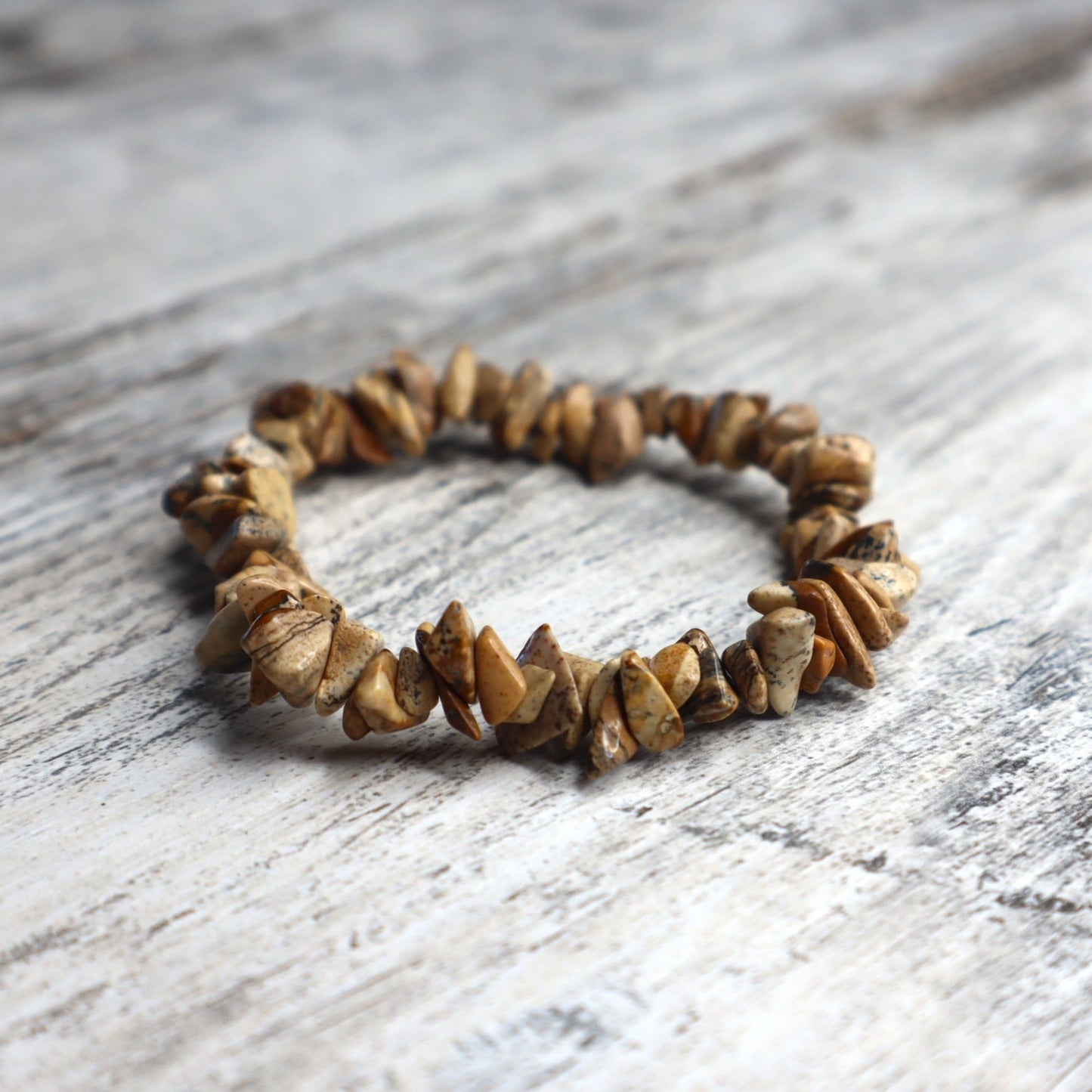 Picture Jasper Crystal Chip Bracelet