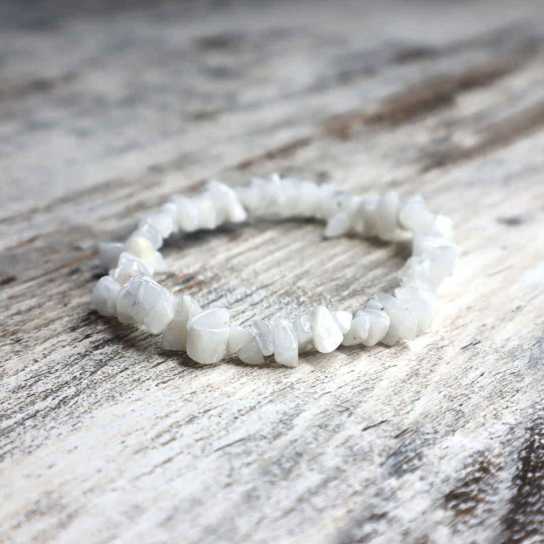 Rainbow Moonstone Chip Bracelet | Intuition, Protection &amp; New Beginnings