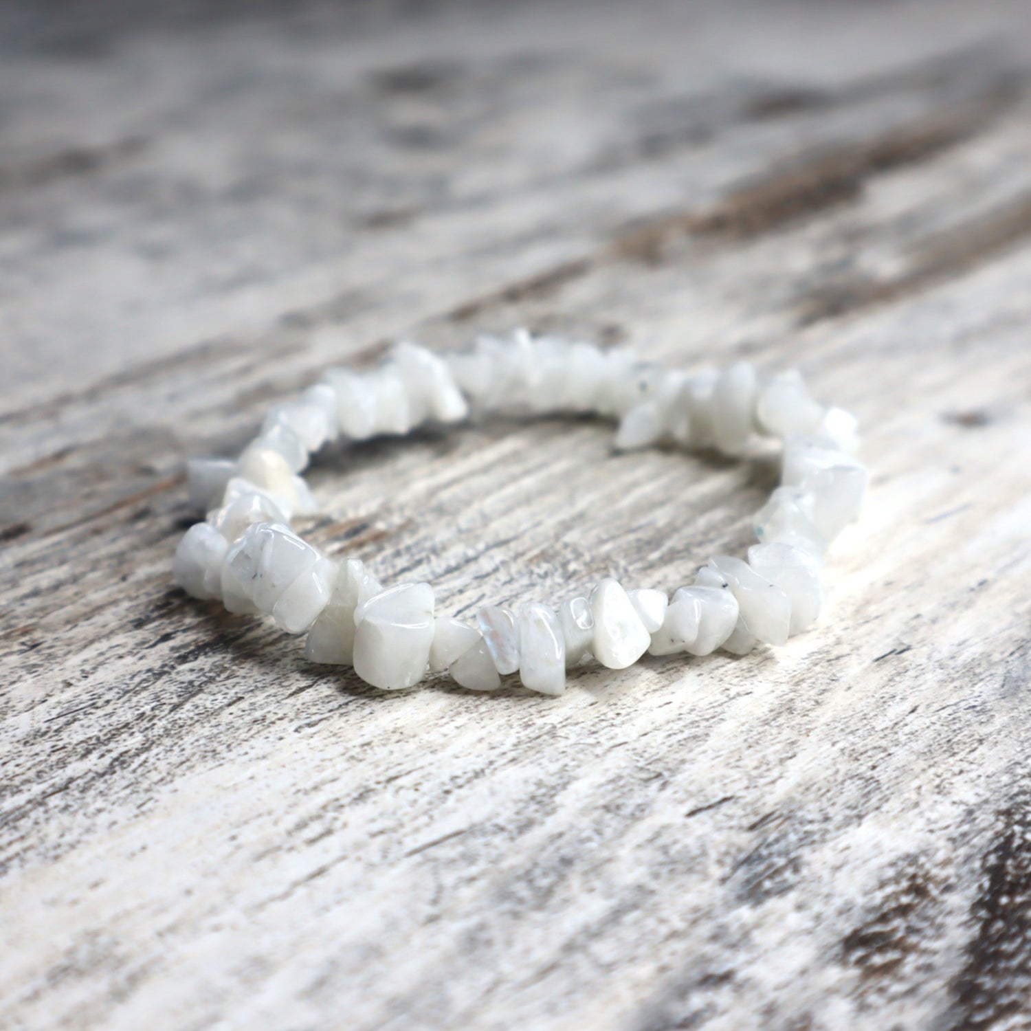 Rainbow Moonstone Chip Bracelet | Intuition, Protection &amp; New Beginnings