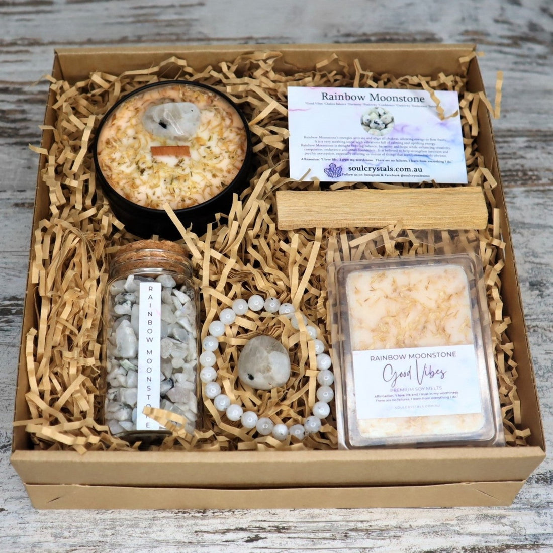 ‘Good Vibes’ Gift Box | Rainbow Moonstone