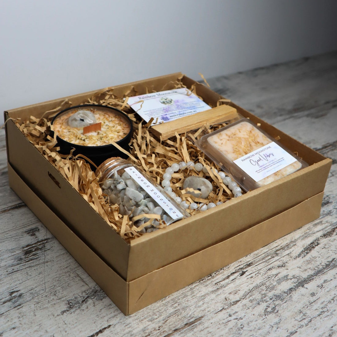 ‘Good Vibes’ Gift Box | Rainbow Moonstone