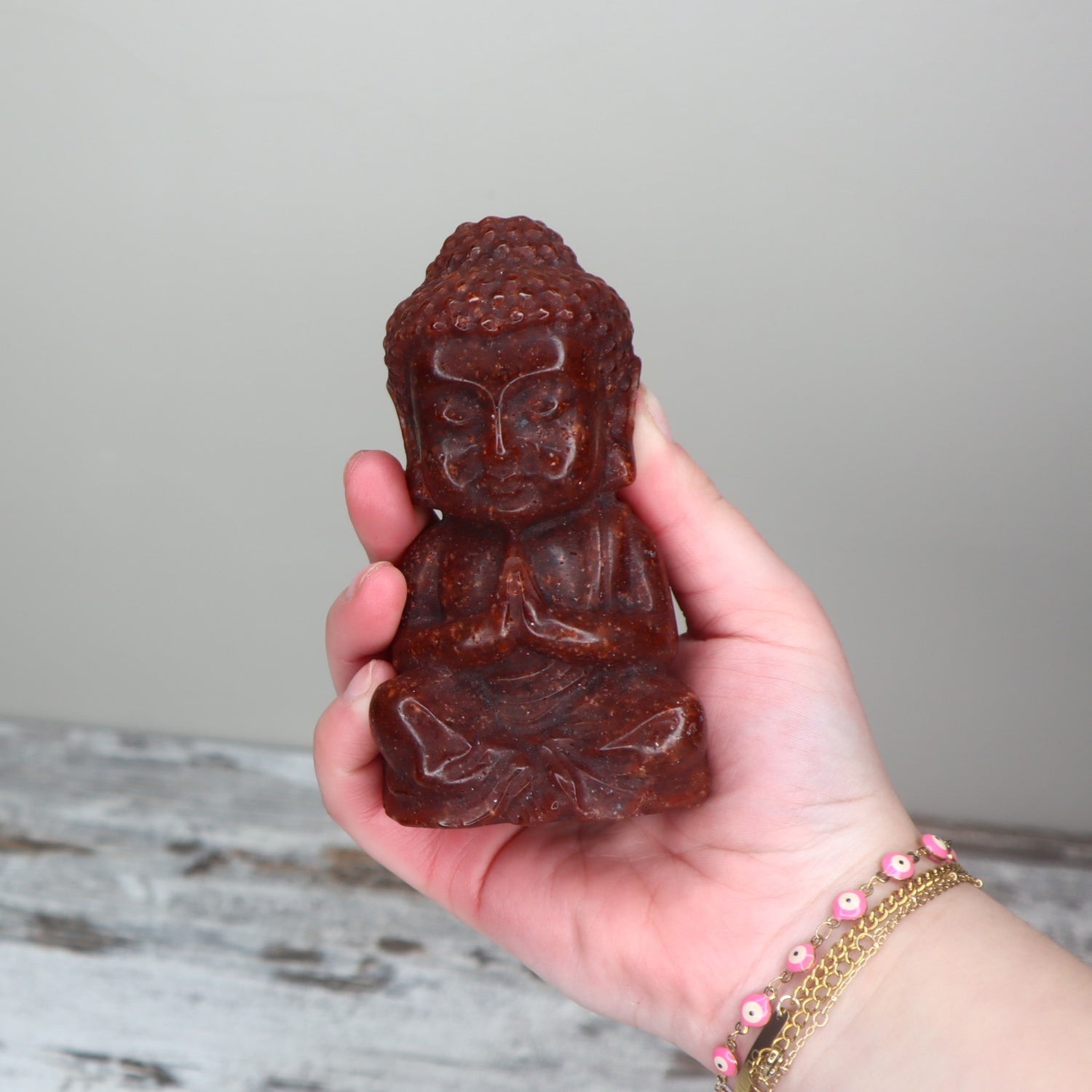 Strawberry Quartz Buddha Carving | Love, Joy &amp; Soulful Alignment