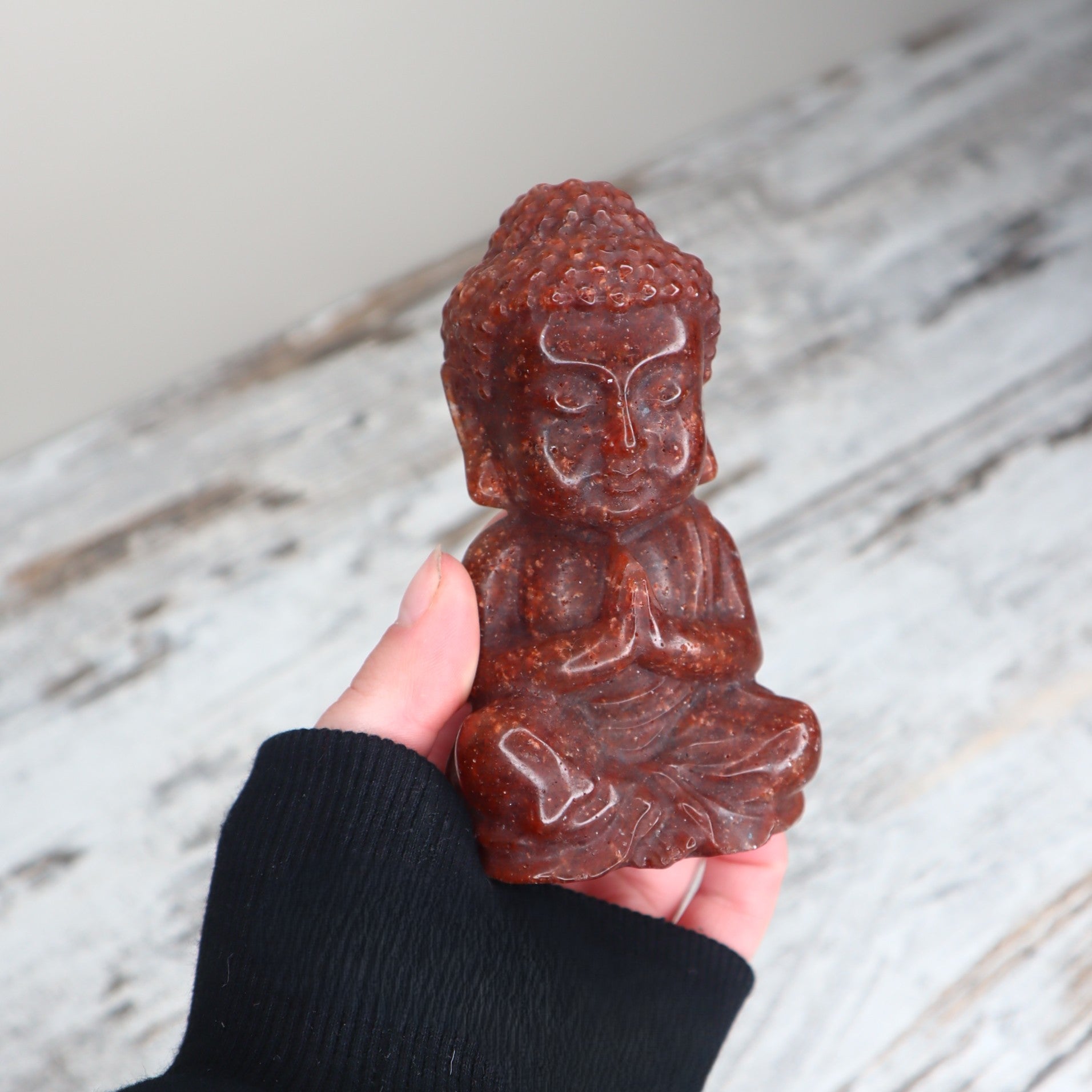 Strawberry Quartz Buddha Carving | Love, Joy &amp; Soulful Alignment