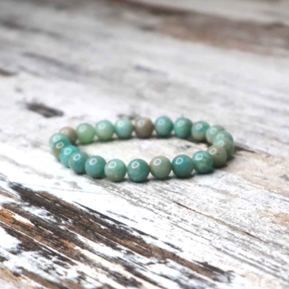 Amazonite Bead Bracelet | 8mm | Calm, Truth &amp; Emotional Balance