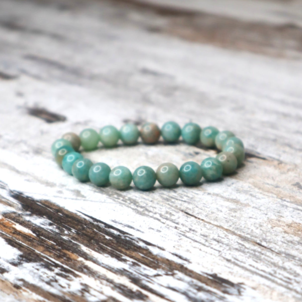 Amazonite Bead Bracelet | 8mm | Calm, Truth &amp; Emotional Balance