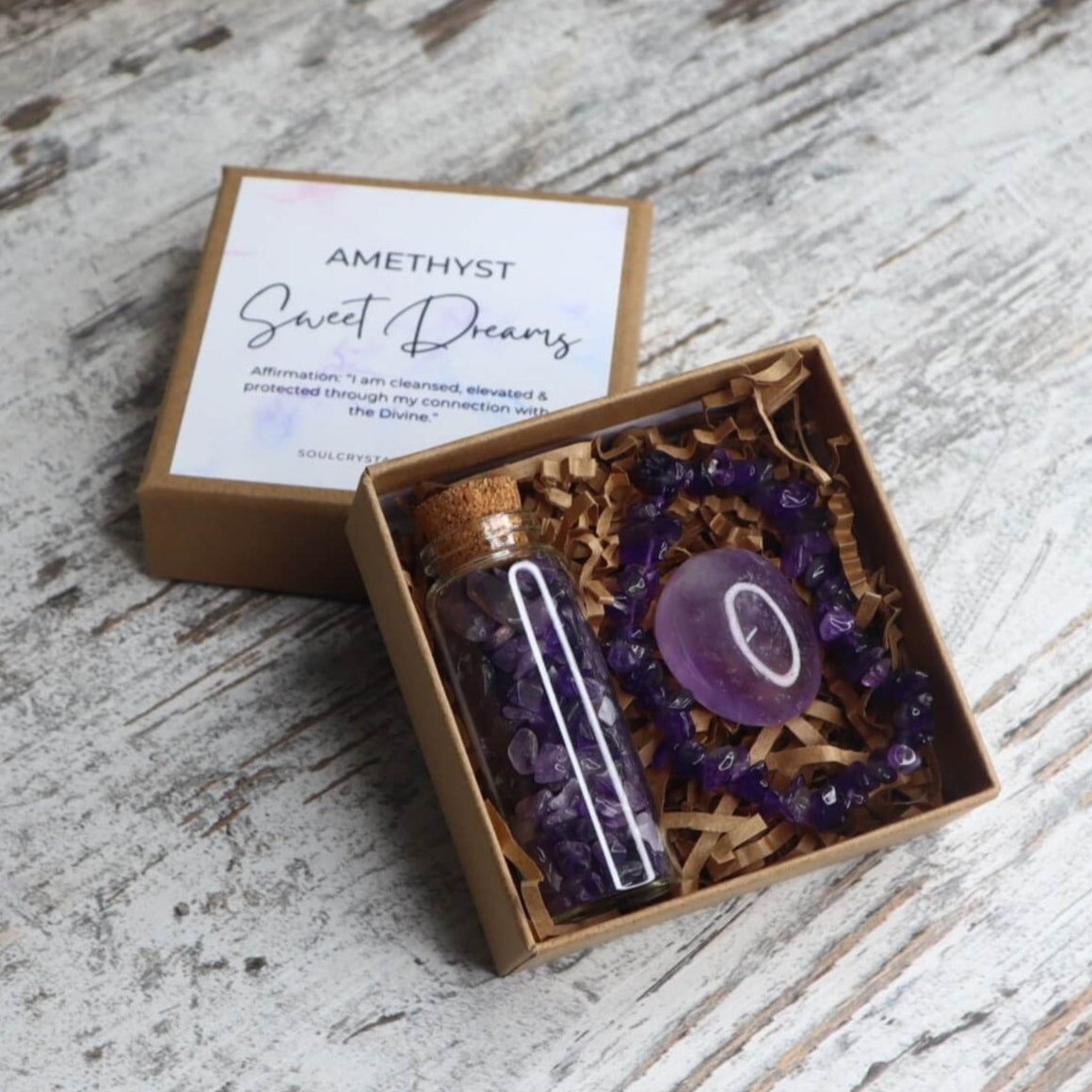 'Sweet Dreams' Chip Gift Box | Amethyst