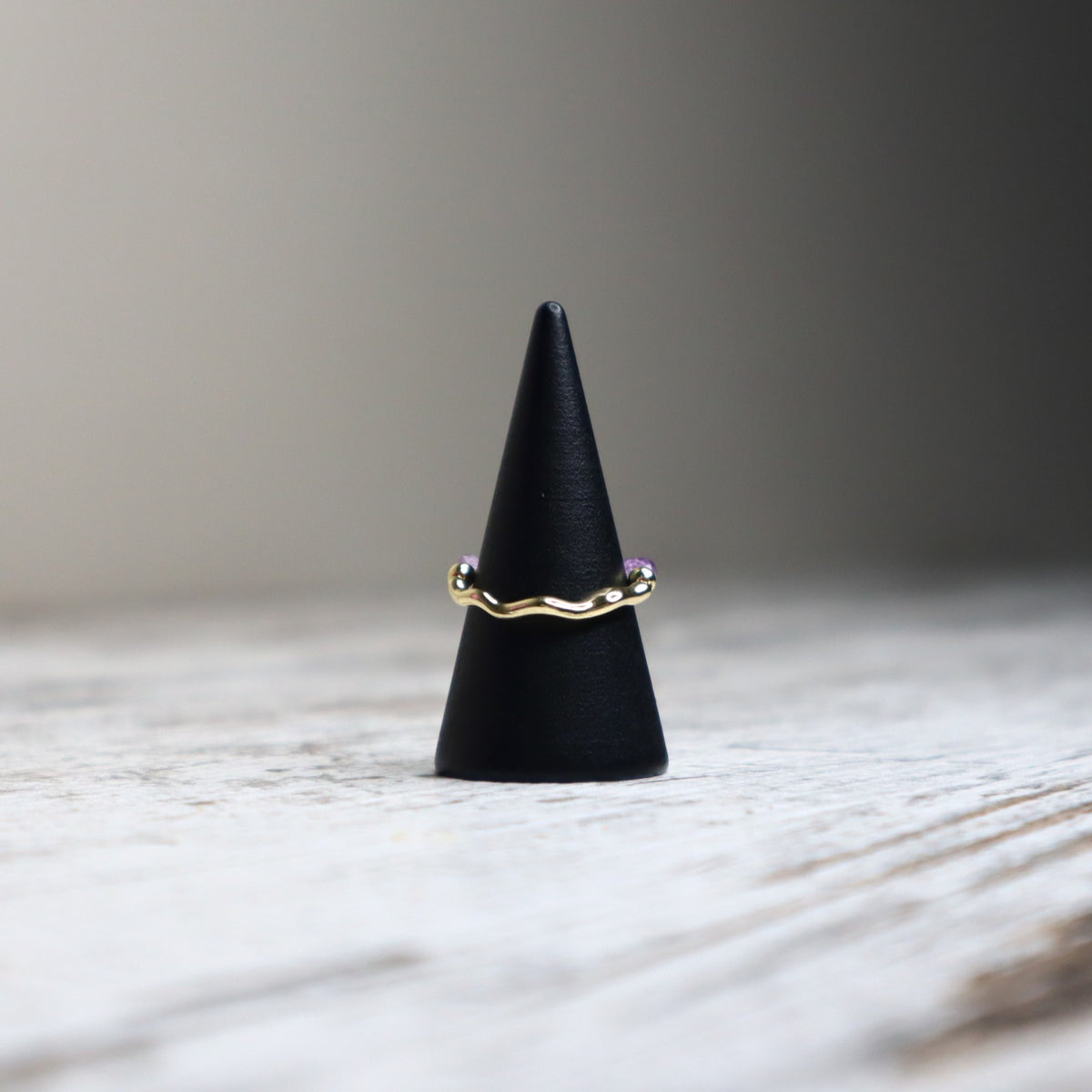Amethyst Beaded Ring | Calm, Intuition &amp; Inner Peace
