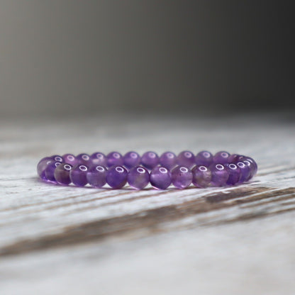Amethyst Bead Bracelet | 6mm | Calm, Intuition & Spiritual Protection