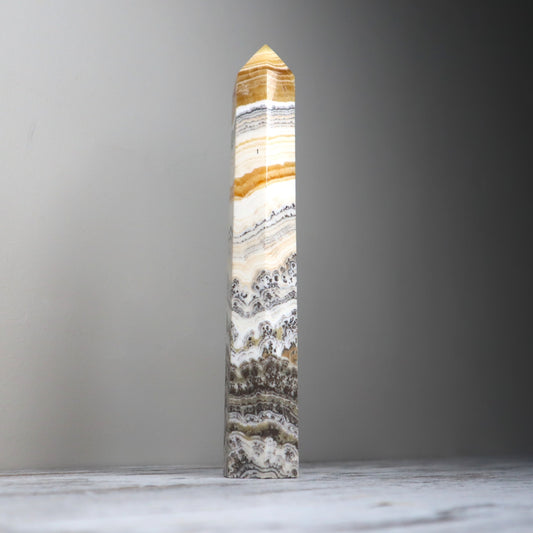 Banded Calcite Tower | Clarity, Flow & Grounded Alignment
