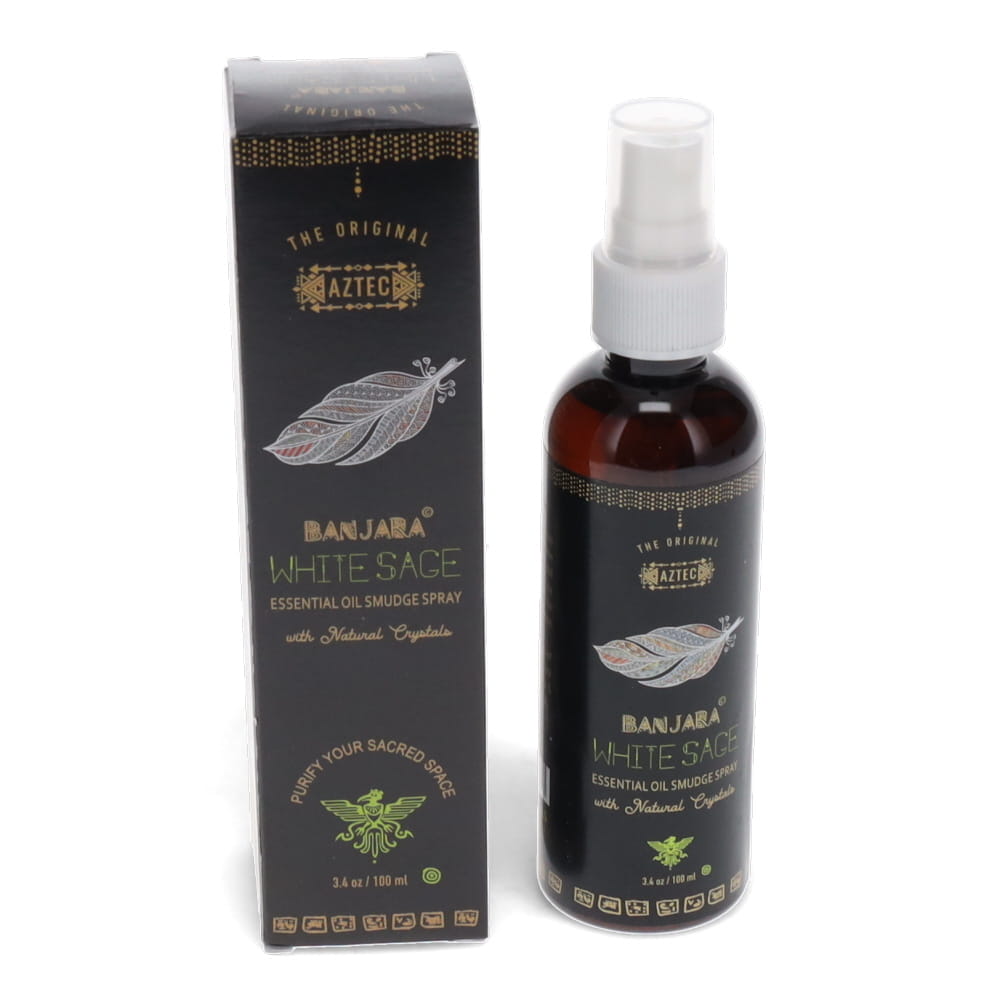 Banjara White Sage Smudge Spray 100ml | Cleansing, Protection &amp; Spiritual Purification