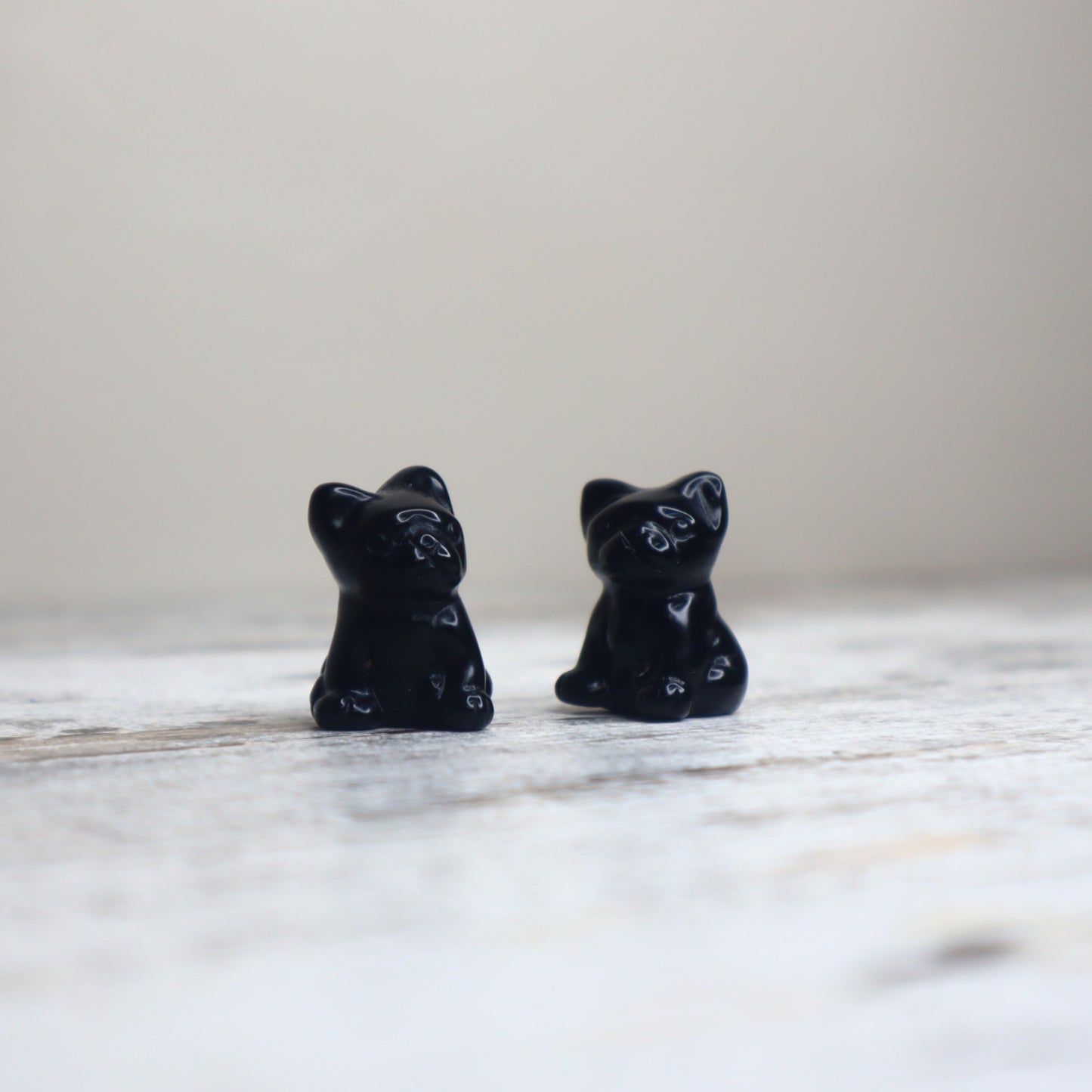 Black Obsidian Mini Bulldog Carving | Protection, Loyalty & Inner Strength