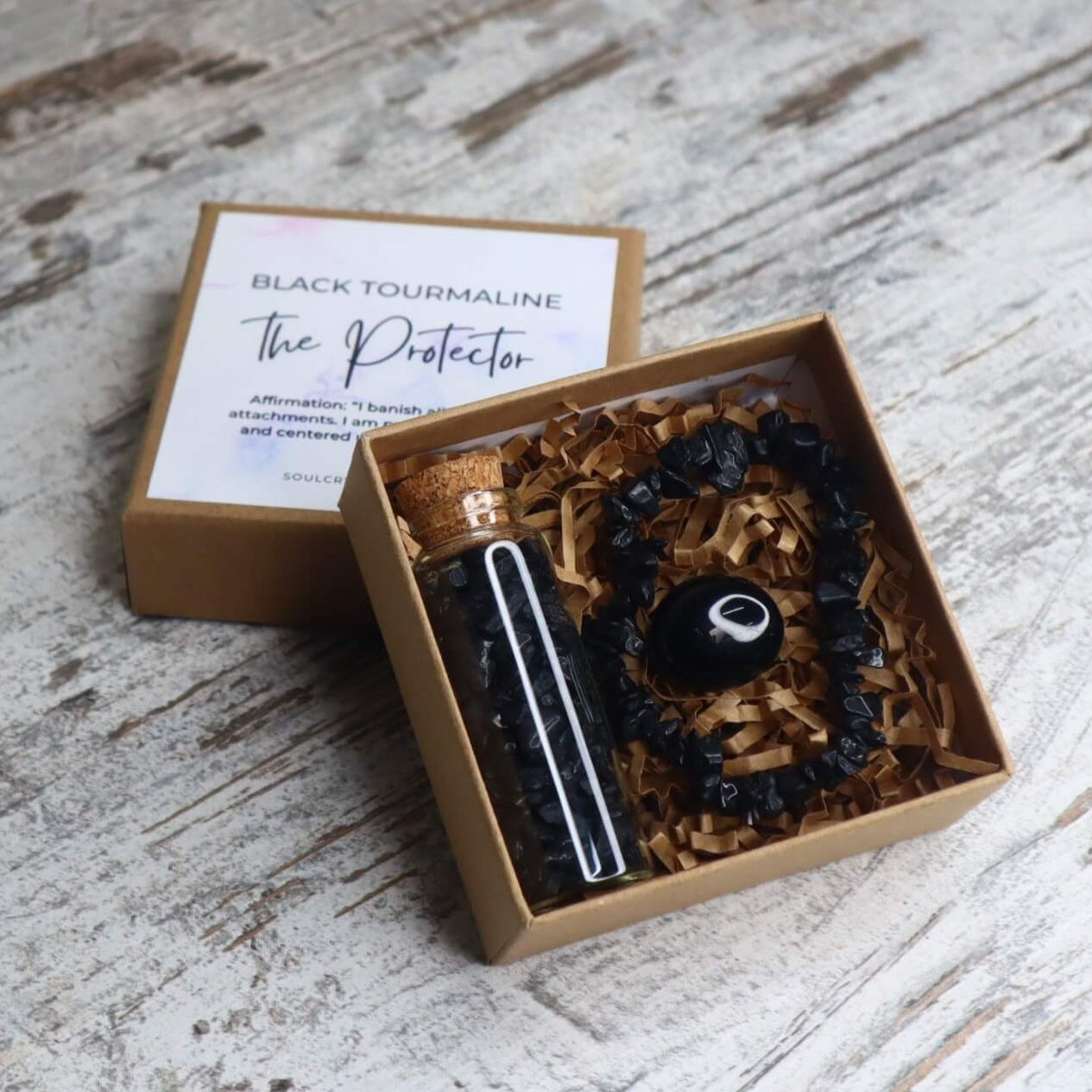 'The Protector' Chip Gift Box | Black Tourmaline