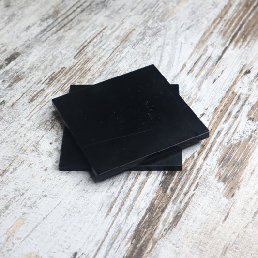 Black Tourmaline Charging Plate | Protection, Grounding & Energy Cleansing