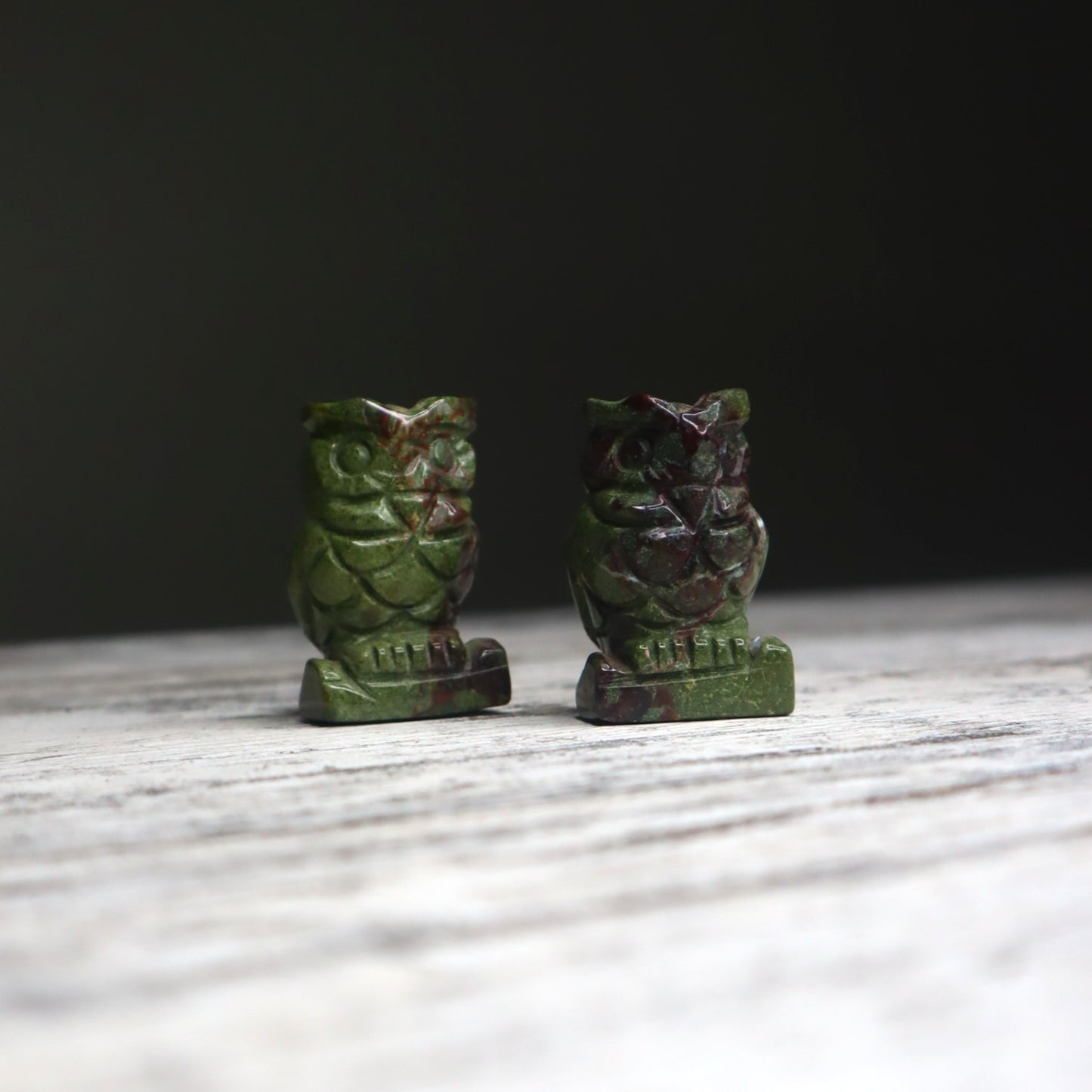 Bloodstone Owl | Strength, Courage & Grounded Protection