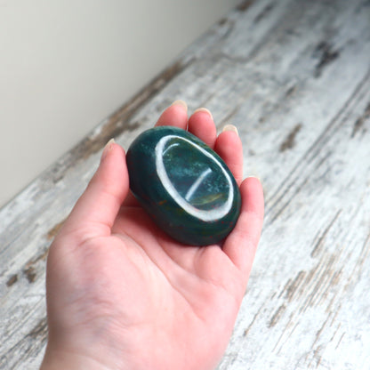 Bloodstone Palm Stone | Strength, Courage & Grounded Vitality