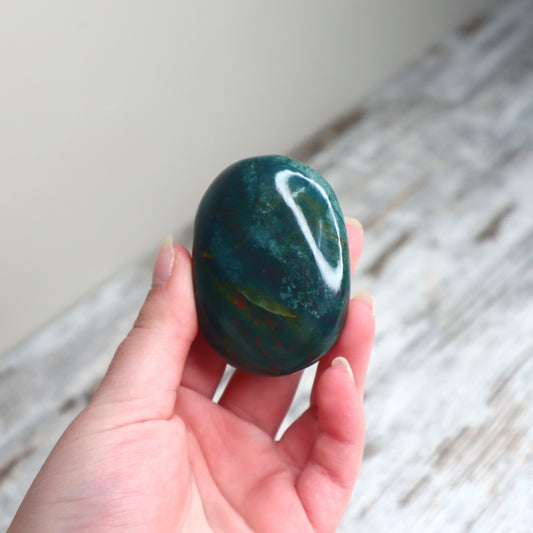 Bloodstone Palm Stone | Strength, Courage & Grounded Vitality