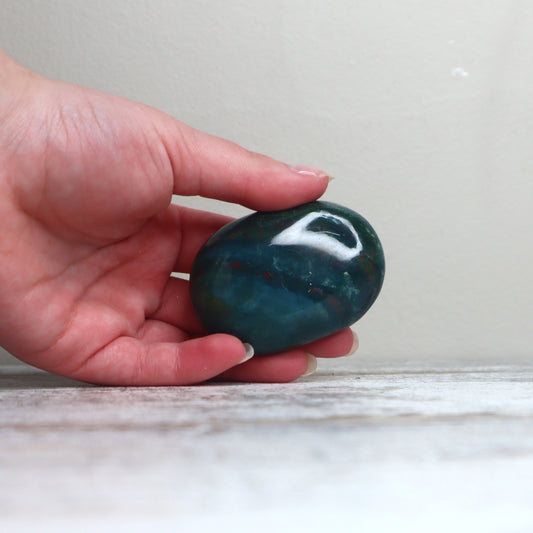 Bloodstone Palm Stone | Strength, Courage & Grounded Vitality