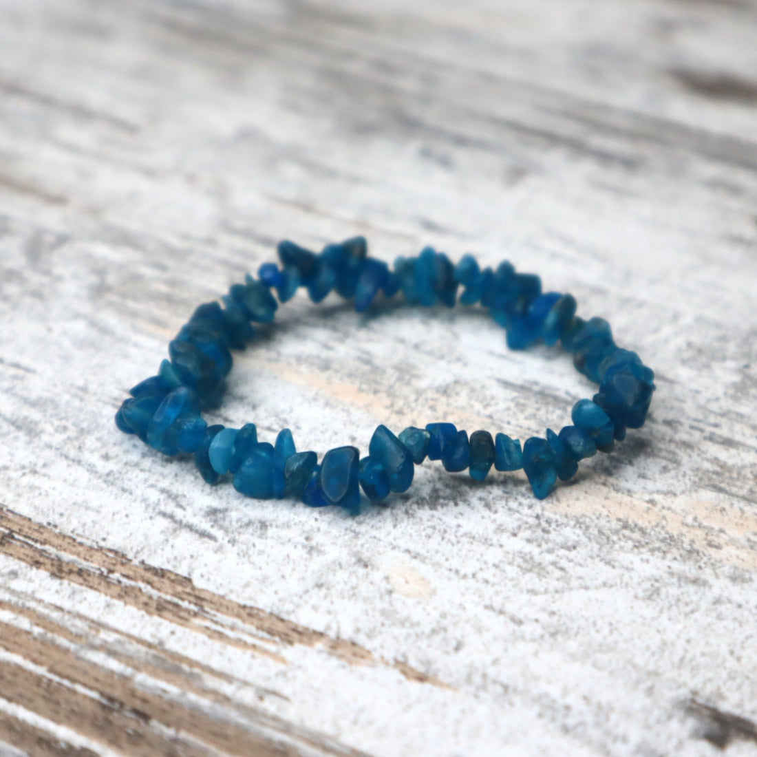 Blue Apatite Chip Bracelet | Clarity, Motivation &amp; Inspired Action