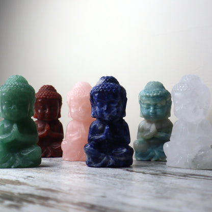 Green Aventurine Buddha Carving | Abundance, Growth & Luck