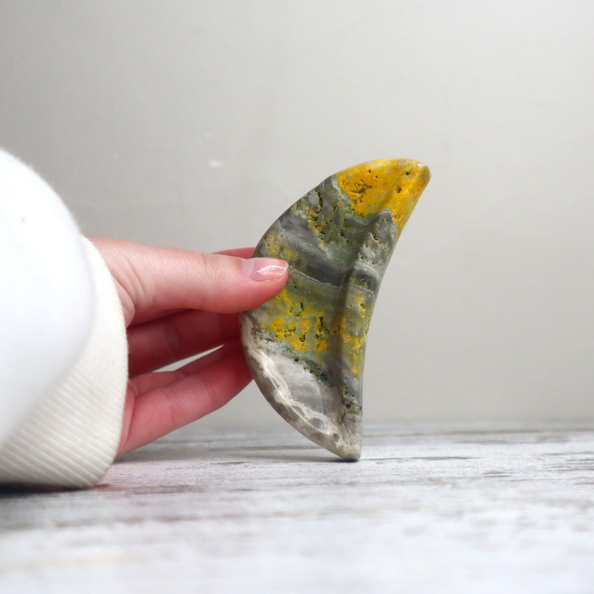 Bumblebee Jasper Mini Moon Bowl | Joyful Energy, Personal Growth &amp; Confidence