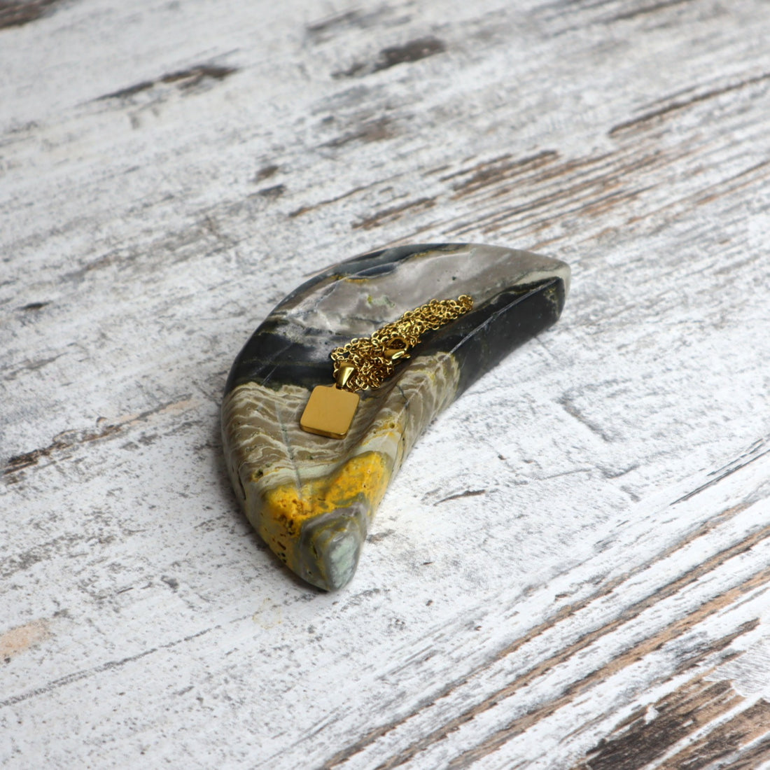 Bumblebee Jasper Mini Moon Bowl | Bold Transformation, Vitality &amp; New Beginnings