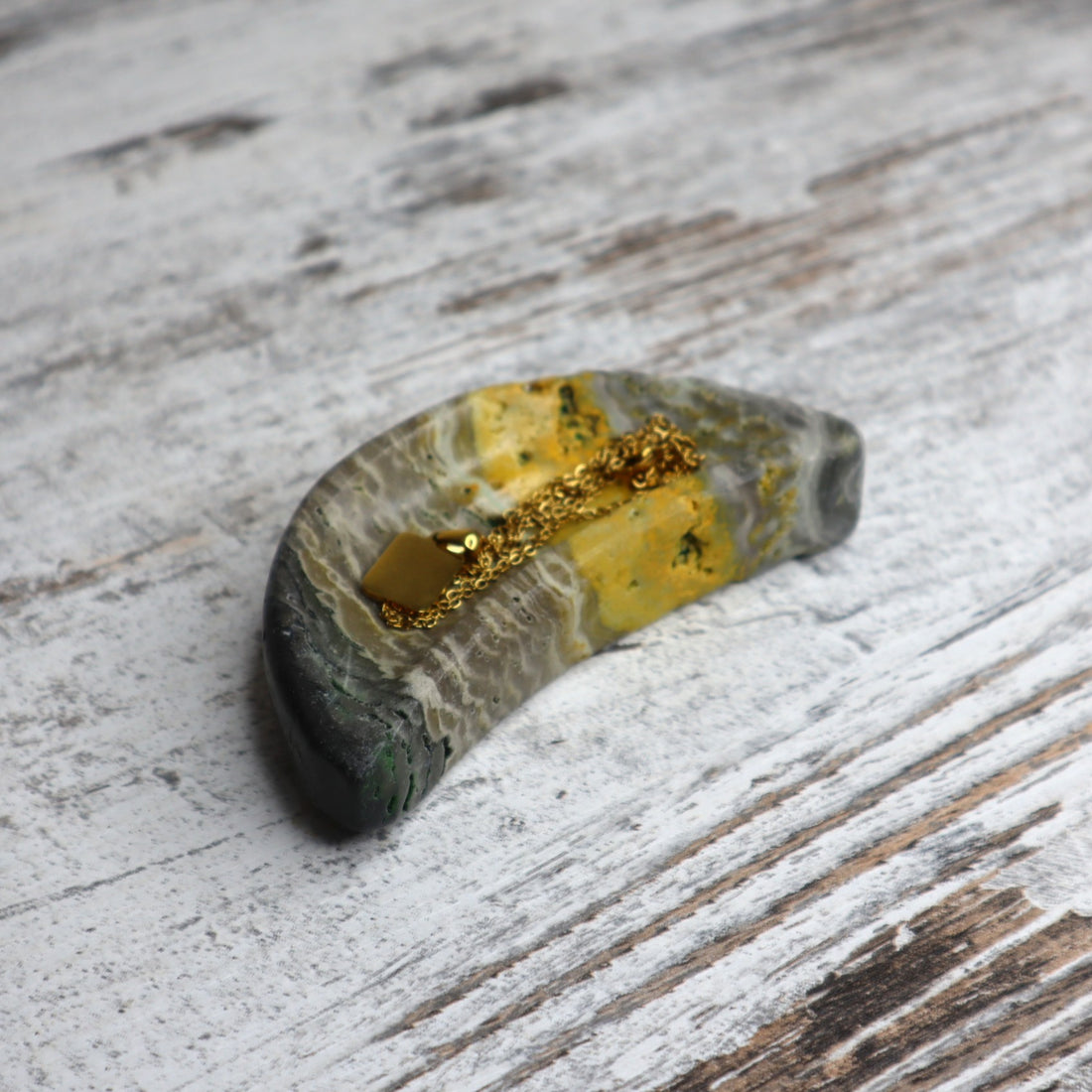 Bumblebee Jasper Mini Moon Bowl | Radiant Confidence, Purpose &amp; Positive Energy
