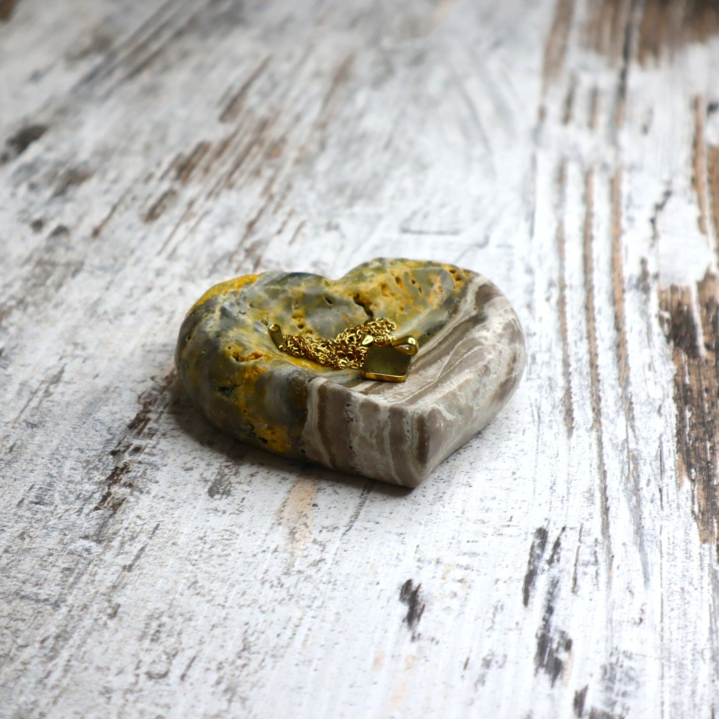 Bumblebee Jasper Heart Bowl | Joyful Courage, Love & New Beginnings