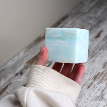Caribbean Calcite Cube | Ocean Dreams + Inner Peace