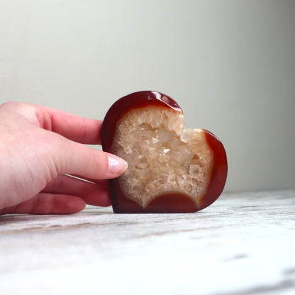 Carnelian Druzy Heart | Vitality, Confidence & Creativity