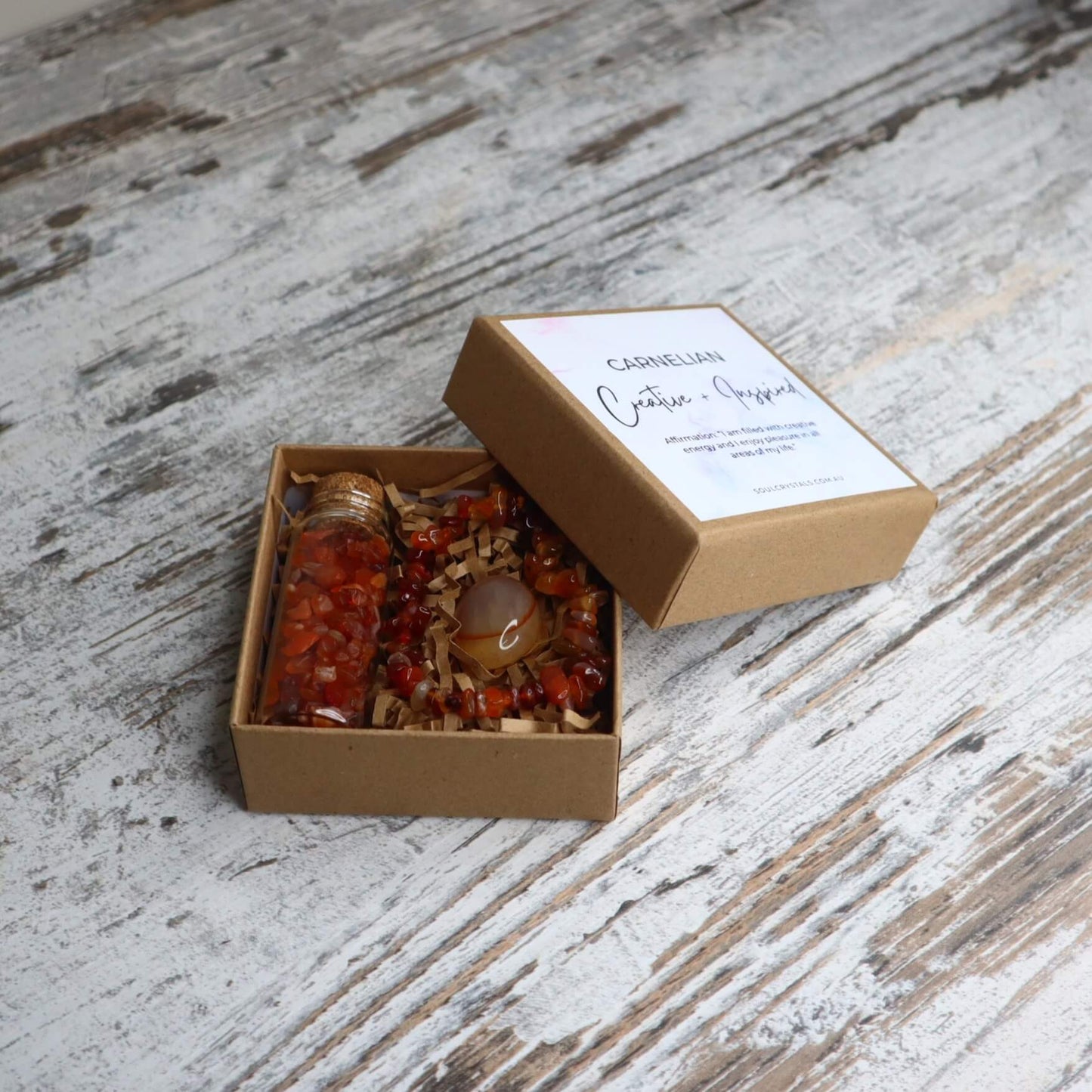 'Creative + Inspired' Chip Gift Box | Carnelian