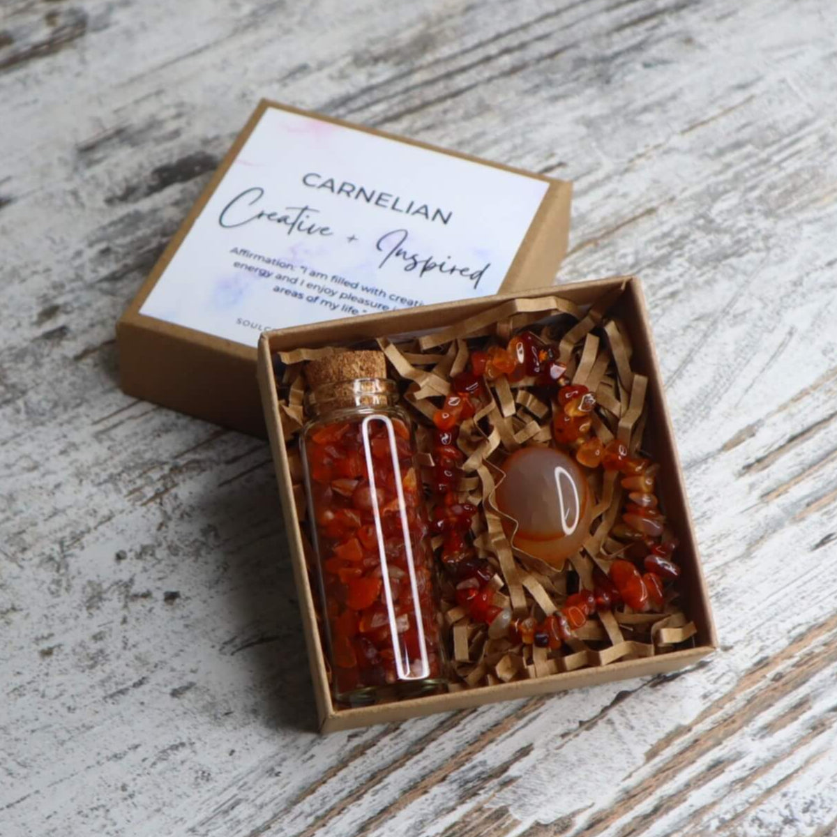 'Creative + Inspired' Chip Gift Box | Carnelian