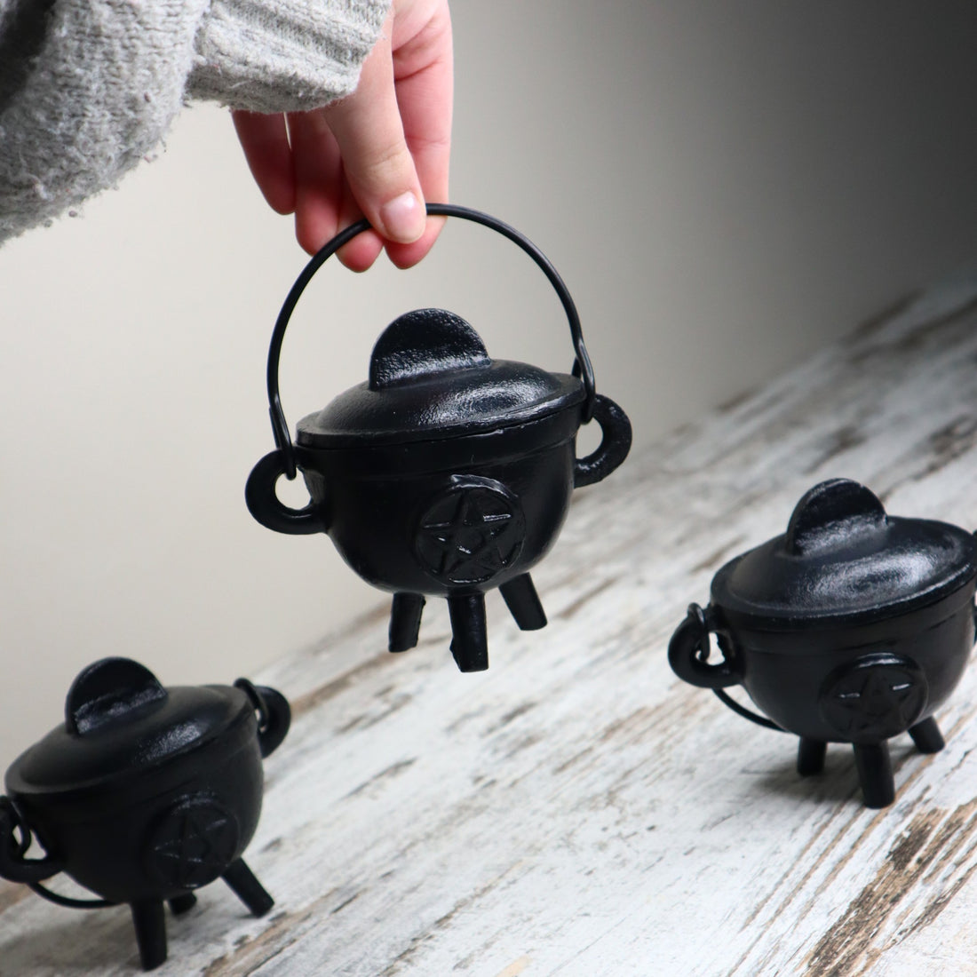 Cast Iron Pentagram Cauldron | Protection, Ritual &amp; Sacred Intention