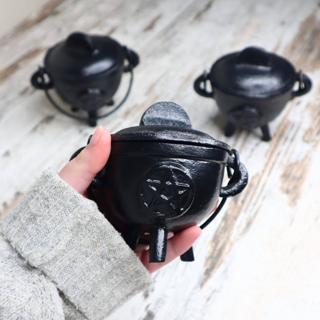 Cast Iron Pentagram Cauldron | Protection, Ritual &amp; Sacred Intention