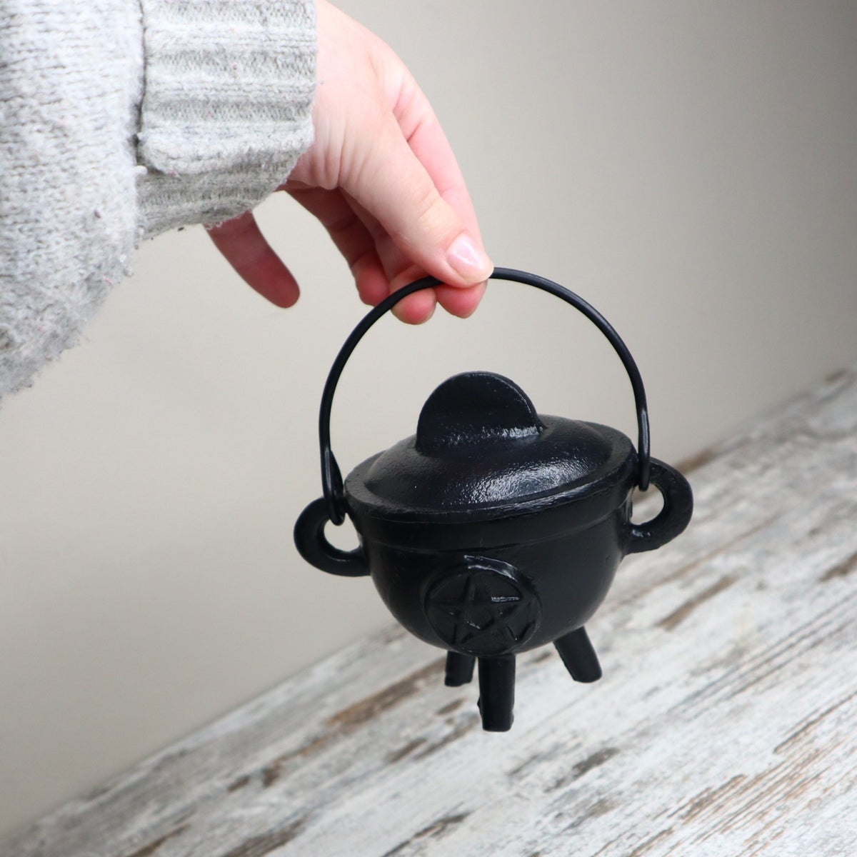 Cast Iron Pentagram Cauldron | Protection, Ritual &amp; Sacred Intention