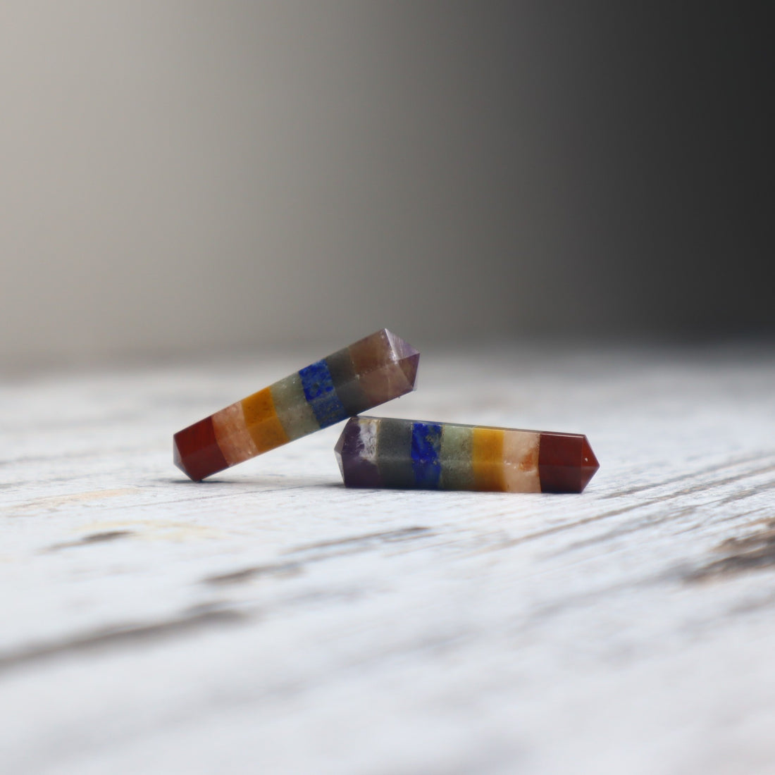 Chakra Bonded Double Terminated Mini Point | Balance, Flow &amp; Energy Alignment