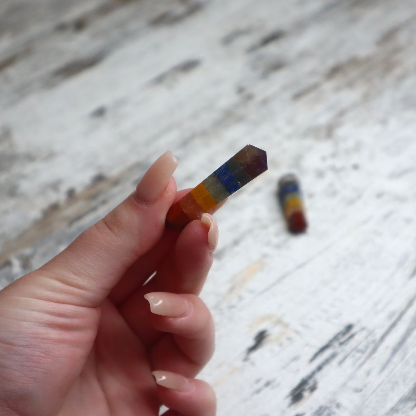 Chakra Bonded Double Terminated Mini Point | Balance, Flow & Energy Alignment