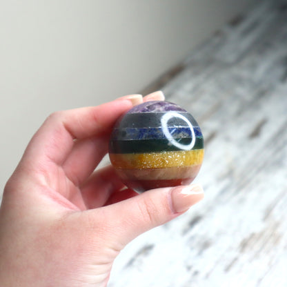 Chakra Bonded Crystal Sphere | Balance, Alignment & Wholeness